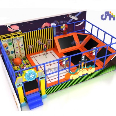 500 square meters indoor playground equipment with trampoline indoor obstacle for playground